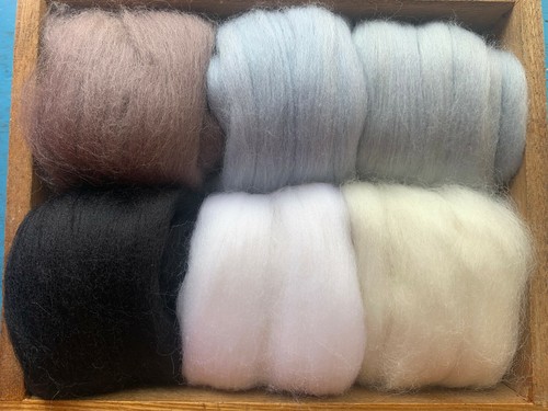 Heidifeathers® Merino Wool Tops - 'Grand Greys' Mix - Felting Wool Roving Fibres - Picture 11 of 12