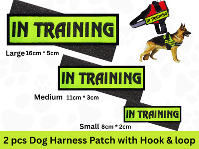 2 Pcs EMBROIDERED Dog Patches/Labels/fits Julius-k9 harness iron on sew similar.