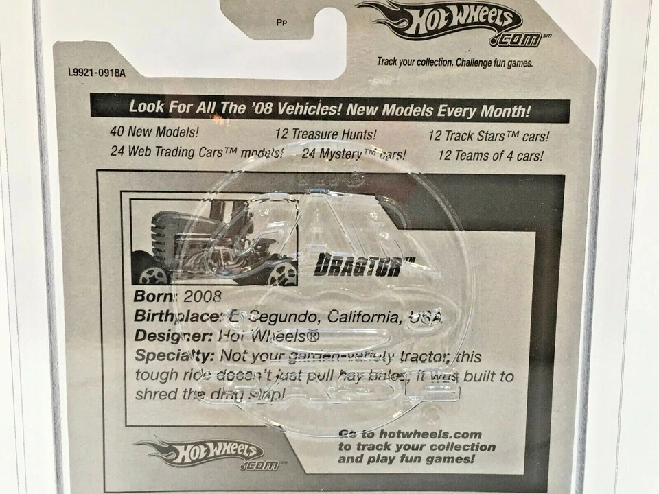 Hot Wheels 2008 nuevos modelos DRAGTOR (Tractor) 6/40 verde Foto 4 de 4