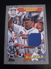 2022 Topps Series 2 Chipper Jones 1987 All-Star Relic Black /199 Atlanta Braves