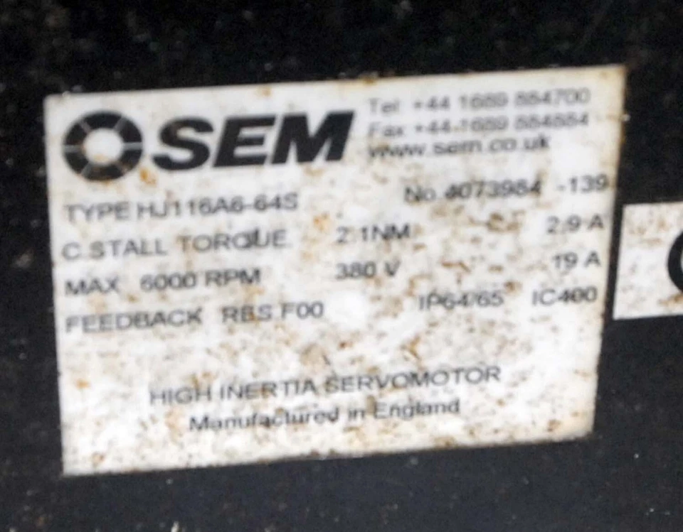 Motor SEM Bridgeport EZ Vision HJ116A6-64S (Inv.46584) Foto 3 de 3