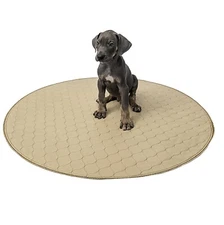73"x73" Round - Washable Waterproof Training Dog Pet Puppy Pee Pad Beige