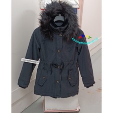 Hollister Cozy Lined Parka Jacket Coat Black Womens Size Small