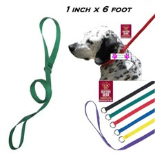 1-DOG NYLON 1"x6ft Grooming Quick Fit Adjustable KENNEL LEADS No SLIP LEAD LEASH