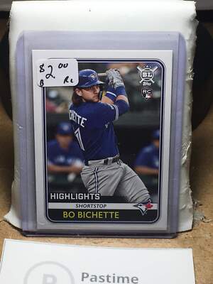 2020 Topps Big League #292 Bo Bichette Highlights RC Toronto Blue Jays