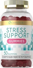 Stress Relief Gummies  50 Count  Gaba  L Theanine  by Carlyle
