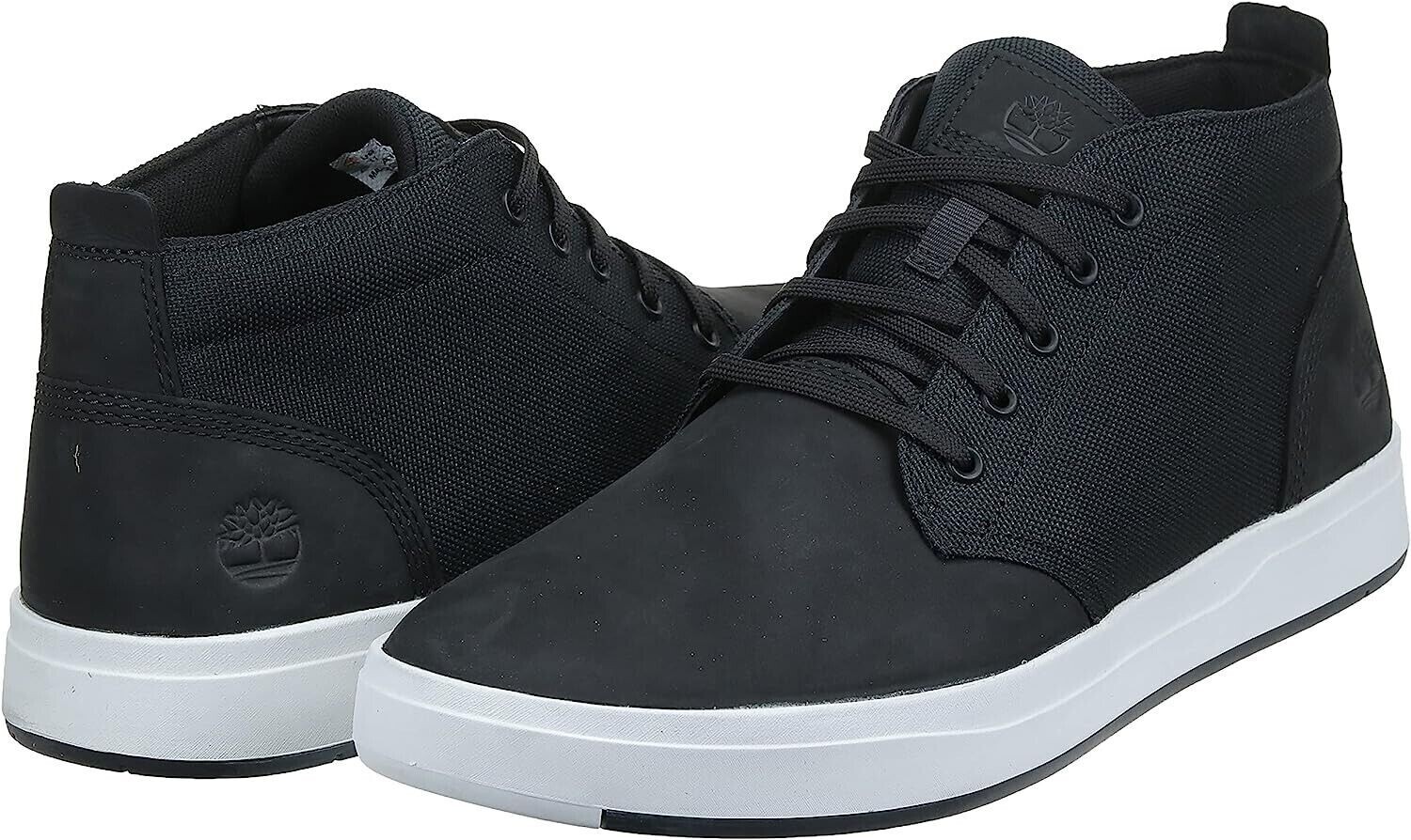 Timberland Mens Davis Square Chukka Sneakers Color Black Nubuck Size 10M
