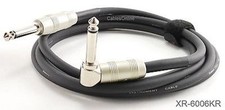 6ft. Kirlin 1/4" Mono Straight/Right-Angle Male/Male Instrument Cable