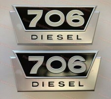 381555R1 Side Emblem SET of 2 for FARMALL IH International Tractor 706 DIESEL