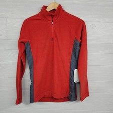 Alo Red Quarter Zip Fleece Sweatshirt Womens Size Medium NWT
