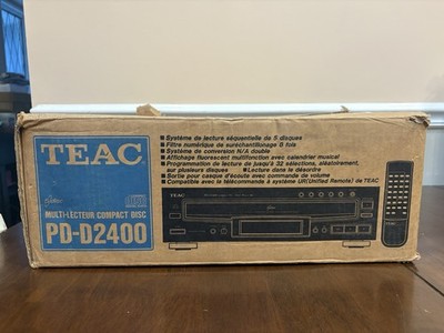 Vintage TEAC PD-D2400 Compact Disc Multi Player 5 Disc Player  Brand New