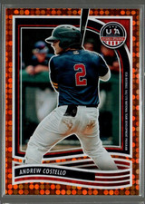 2024 USA Baseball Stars and Stripes Orange #194 Andrew Costello /75 
