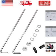 8 Inch J Hook Battery Hold Down Rods for Battery Tray Hold Down Kit Stainless