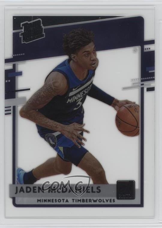 2020-21 Panini Clearly Donruss Rated Rookie Jaden McDaniels #93 18k2