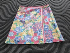 Lily Pulitzer Vtg Floral Wrap Skirt With Liner Womens Size 4 Pocket In Front...