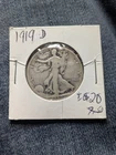 1919 D Liberty Walking Half Dollar NO RESERVE