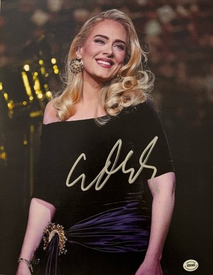 Adele Laurie Blue Adkins Icon English Singer Signed Auto 14x11 Photo with COA