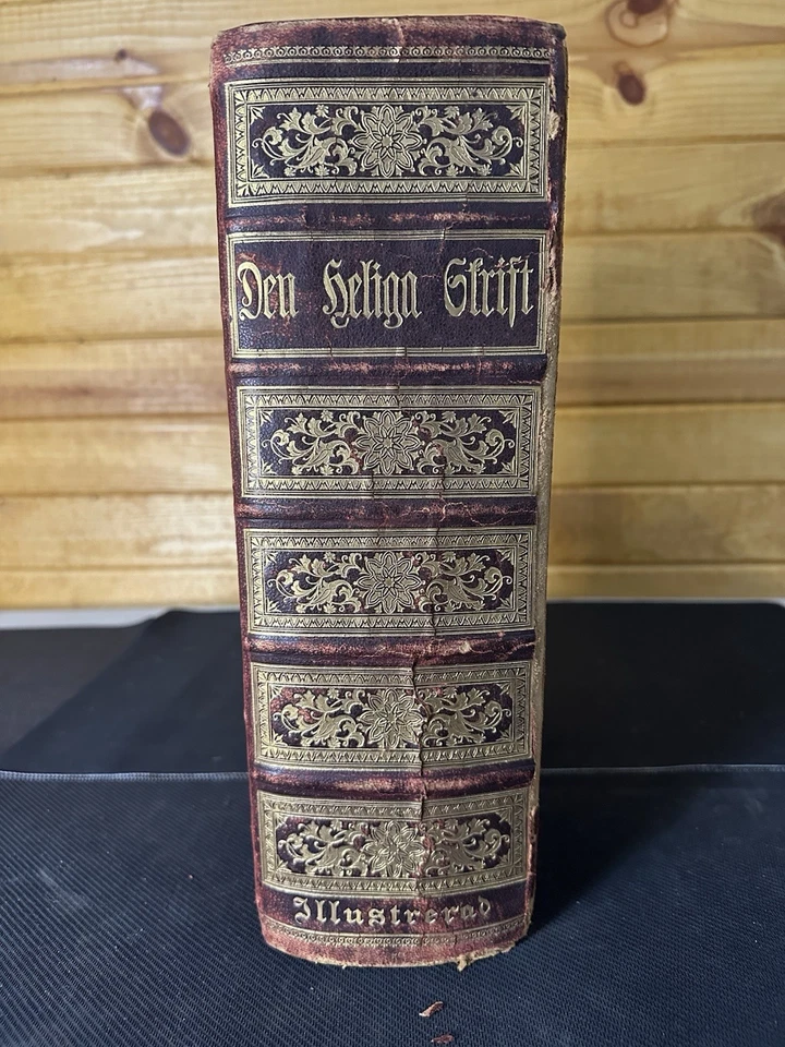 Antique Bible-Bibeln 1889 A.J. Holman & Co. Swedish Bible Illustrated - Image 2 of 4