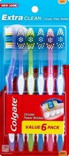 Colgate Extra Clean Toothbrush, Soft Toothbrush for Adults, 6 Count Pack of 1