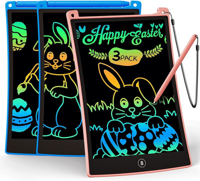 3 Pack Kids 8.5'' LCD Writing Tablet Erasable Doodle Board Blue Pink SkyBlue