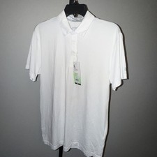 Prince Men  s Tennis Match Mesh Solid SS Polo Color White Size Small NWT