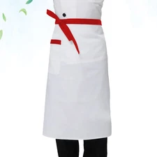Chef Apron Unisex Short Cooking Apron Half-length Apron with Pocket For Chef