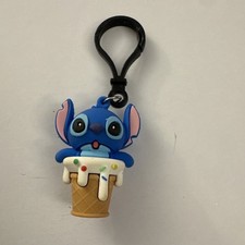 Disney Stitch Keychain Stitch Ice Cream Keyring Key Ring BB32