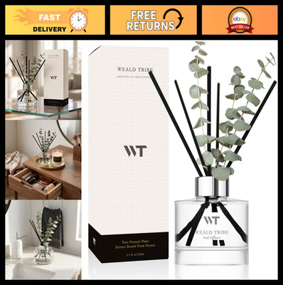 Eucalyptus Mint Reed Diffuser Set - 5.1 fl oz Essential Oils, Air Freshener & Ho