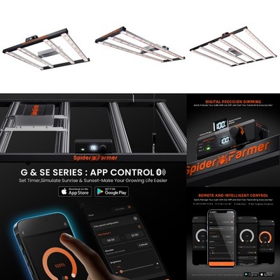 Spider Farmer G1500 3000 4500 5000 LED Grow Light Vollspektrum Pflanzen Indoor