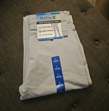 Hurley Boys Gray Performance Chino Pants Stretch Moisture Wicking Golf