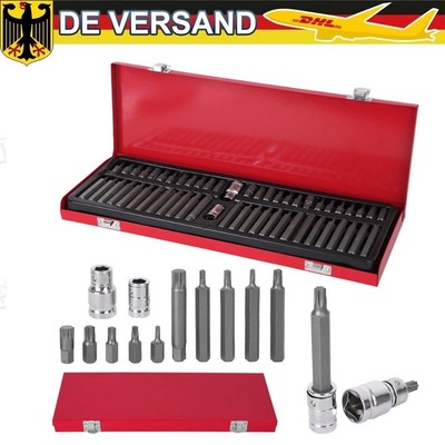 Vielzahn Steckschl ssel Satz Torx Bit Innensechskant Set XZN 54 Bit 1/2 Hex Lang