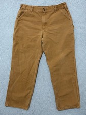 Vintage Carhartt B11 BRN Canvas Carpenter Pants Men's 38x32 Brown Workwear