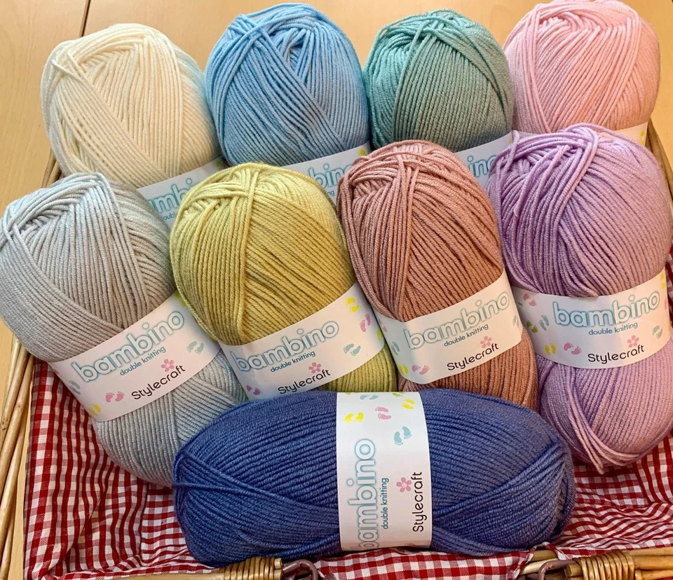 Stylecraft Bambino DK - ALL COLOURS - FREE SHIPPING - 2 Ball Minimum