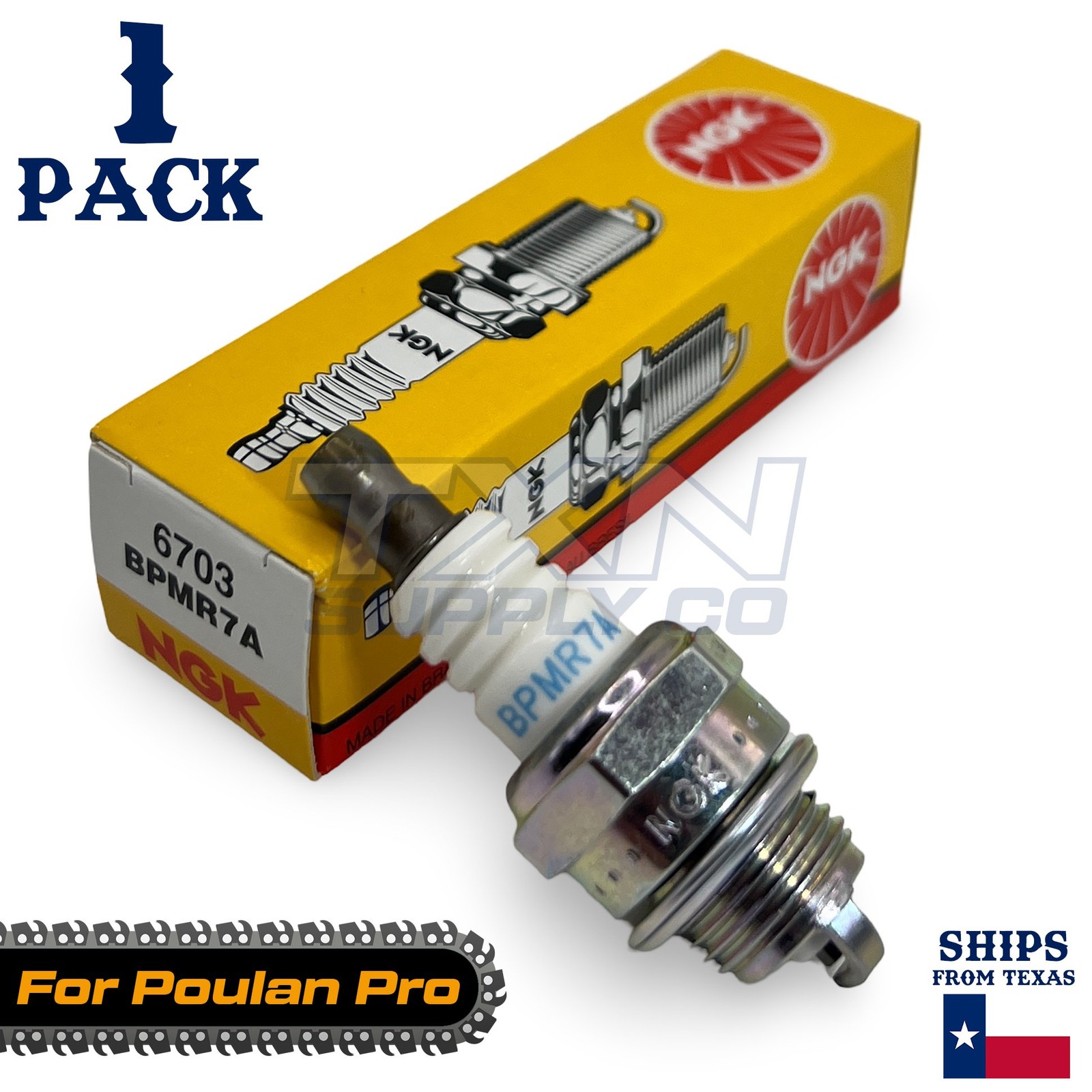 1 Pack NGK Spark Plug - For Poulan Pro 2175 Chainsaw