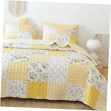 Quilt Sets Size Floral Quilt Set 3 Pieces Bedding Set Bedspreads King Yellow