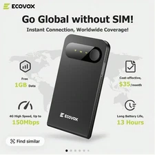 NEW SEALED ECOVOX Global Portable WiFi Hotspot Stay ConnectedAbroad No SIM Need