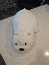 Miniso We Bare Bears Ice Bear 18" Laying Down Plush Animal Cartoon Network HTF