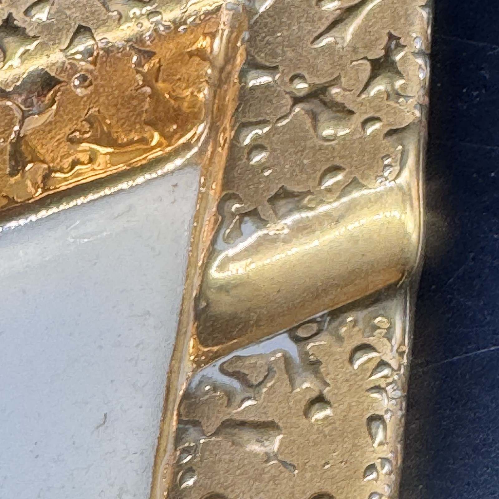 3 Weeping Bright Gold Nesting Ashtrays 22K Gold Parallelogram Shape Vintage MCM