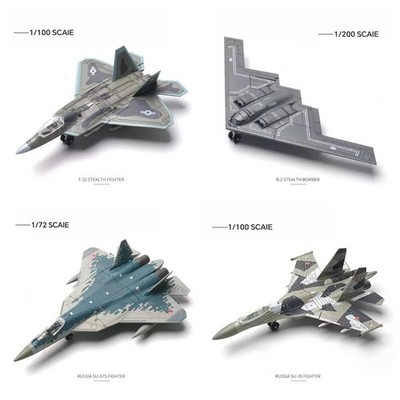 Modern Educational Toys B-2 F-14 F-22 F-35 Ah-64 Su-35 Su-57 T-14 Ec-665 Model T