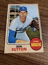 1968 Topps Don Sutton #103 Los Angeles Dodgers. EXCELLENT CARD!