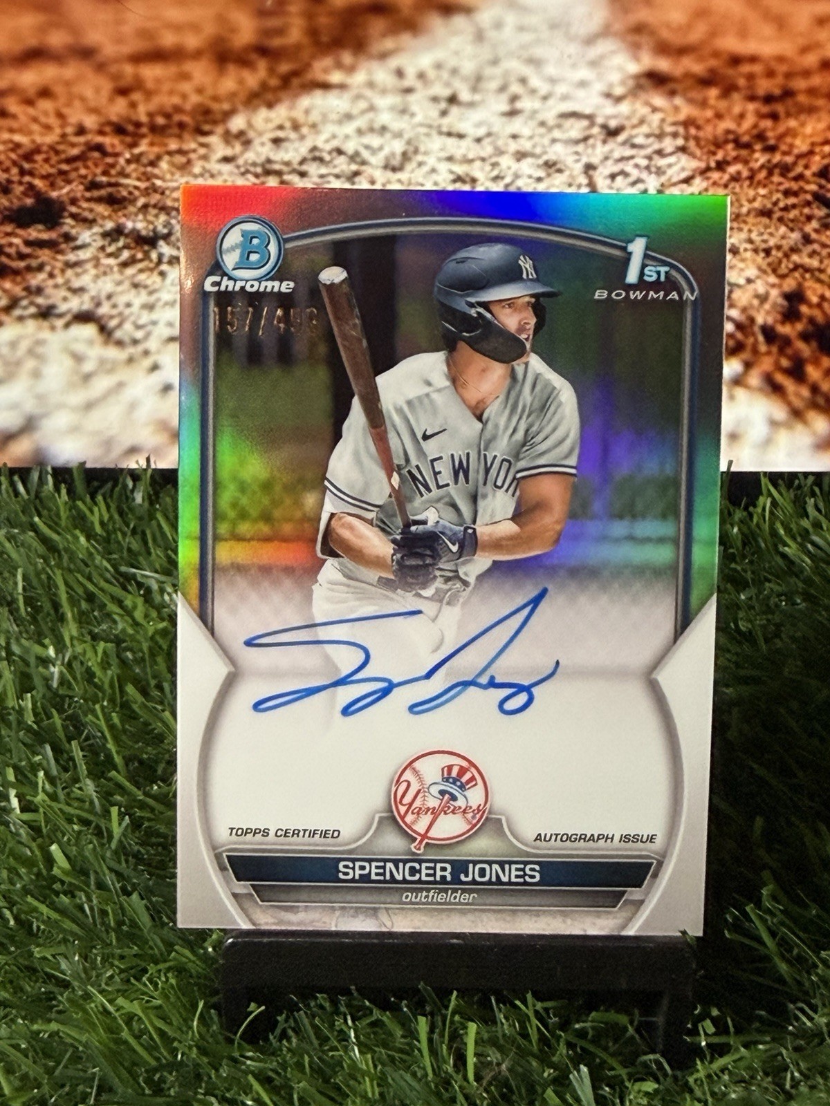2023 Bowman Chrome SPENCER JONES 1st Refractor Auto /499 New York Yankees