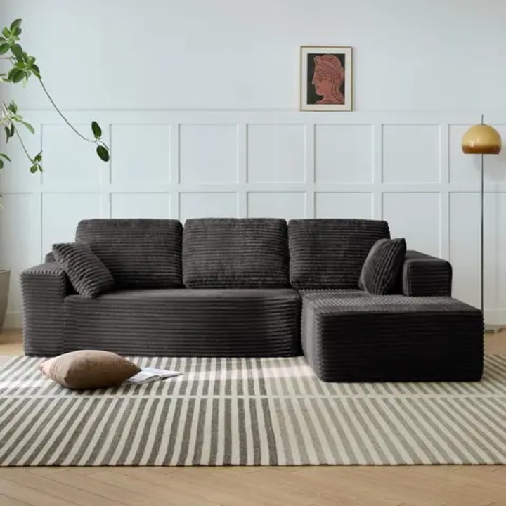 Sectional Sofa Set L-Shaped Couch Convertible Indoor Modular for Living Room