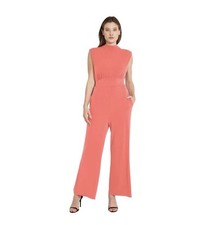 NWT Jumpsuit by Donna Morgan in Paradise Pink Mock Neck Women's 0 Professional