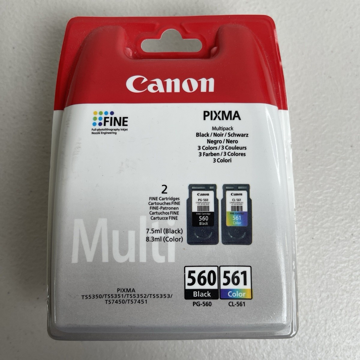 Canon PG560 PG560XL CL561 CL561XL Black Colour Ink Cartridges For PIXMA TS5350 E - Foto 9