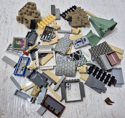 Lot of Lego Specialty Unique Castle Parts Pieces Moc Wall Panels Doors Printed