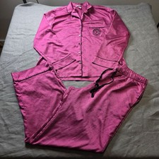 Victoria  s Secret Glazed Satin Pajama Set Women  s Size M Pink Satin Sleepwear