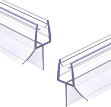 2 Pack Frameless Shower Door Bottom Seal for Glass Doors, 1/4 Inch x 36 Inch