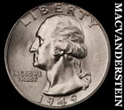 1949-D Silver Washington Quarter - Choice Gem Brilliant Unc++++  Lustrous  #K186