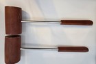 Vintage Long Handled Wood & Metal Salt and Pepper Shakers Set - Camping Grilling — photo 9
