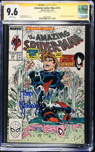 AMAZING SPIDER-MAN #315 - CGC 9.6 SIGNED Todd McFarlane Marvel 5/89